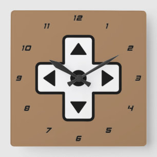 Relógio Quadrado Apenas um velho e divertido controlador de jogos A