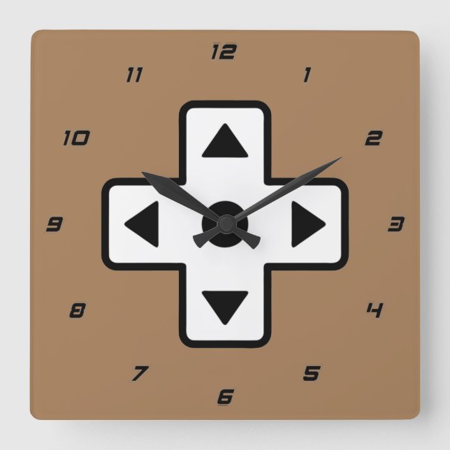 Relógio Quadrado Apenas um velho e divertido controlador de jogos A (Frente)