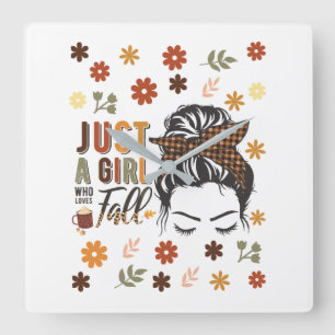 Relógio Quadrado Apenas Uma Menina Que Ama Uma Queda