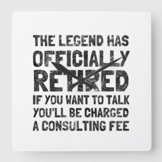 Relógio Quadrado Aposentado 2020