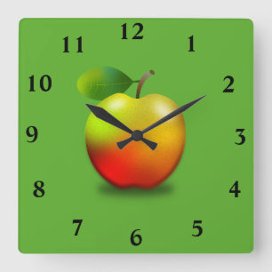 Relógio Quadrado Apple Wall Clock
