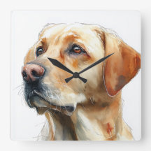 Aquarela de labrador retriever amarelo