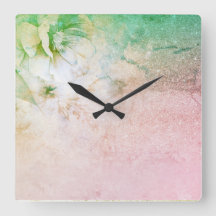 *~* Aquarela Pêssego Floral Cor-de-Rosa Celestial