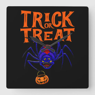 Relógio Quadrado Aranha-Aranha Ou Tratar Camisa-Camisa Dia de as Br