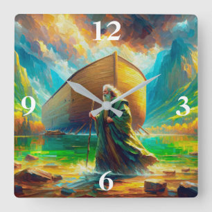 Relógio Quadrado Arca de Noah