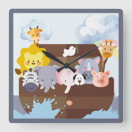 Relógio Quadrado Arca de Noah