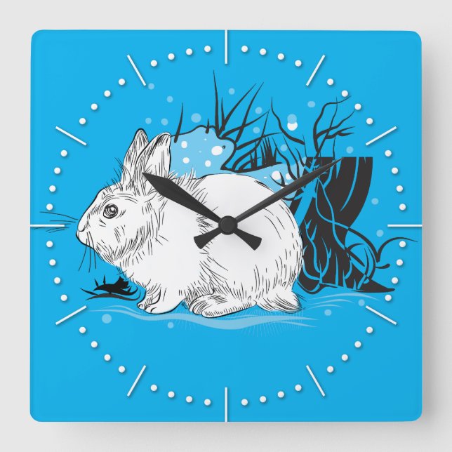 Relógio Quadrado Areia (Frente)