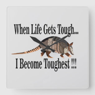 Relógio Quadrado Armadillo Animal Inspiration