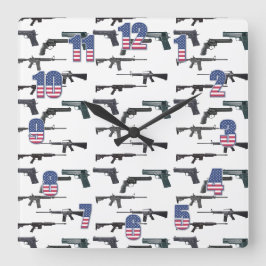 Relógio Quadrado Armas Patriotas