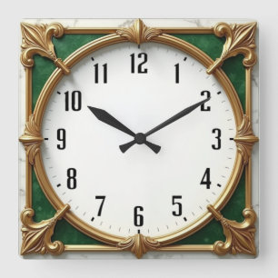 Relógio Quadrado Art Deco