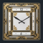 Relógio Quadrado Art Deco<br><div class="desc">design de relógio do excelente. Você vai adorar como os outros. Esteja livre para usar este design para outro produto que você quiser ou para personalizar e adicionar seu texto. Siga-me para mais. Obrigado. Tenha um bom dia.</div>