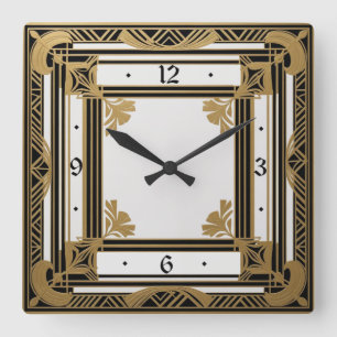 Relógio Quadrado Art Deco