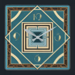 Relógio Quadrado Art Deco<br><div class="desc">design de relógio do excelente. Você vai adorar como os outros. Esteja livre para usar este design para outro produto que você quiser ou para personalizar e adicionar seu texto. Siga-me para mais. Obrigado. Tenha um bom dia.</div>