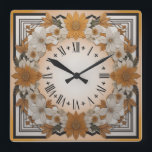 Relógio Quadrado Art Deco<br><div class="desc">design de relógio do excelente. Você vai adorar como os outros. Esteja livre para usar este design para outro produto que você quiser ou para personalizar e adicionar seu texto. Siga-me para mais. Obrigado. Tenha um bom dia.</div>