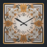 Relógio Quadrado Art Deco<br><div class="desc">design de relógio do excelente. Você vai adorar como os outros. Esteja livre para usar este design para outro produto que você quiser ou para personalizar e adicionar seu texto. Siga-me para mais. Obrigado. Tenha um bom dia.</div>