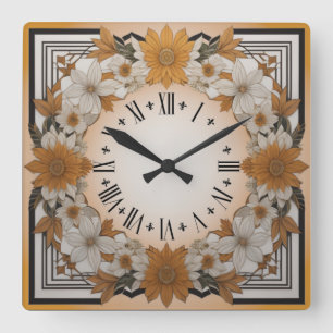 Relógio Quadrado Art Deco