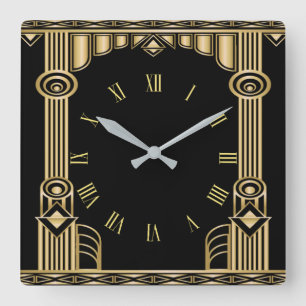 Relógio Quadrado Art Deco