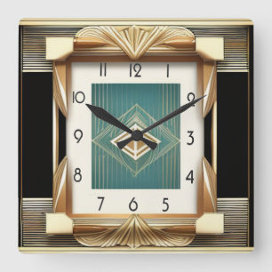 Relógio Quadrado Art Deco