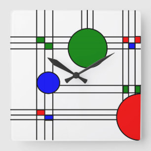 Relógio Quadrado Art Deco 