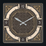Relógio Quadrado Art Deco<br><div class="desc">Great clock design. You will love it like others. Be free to use this design for other product you like or to customize and add your text. Follow me for more. Thank you. Have a nice day.</div>