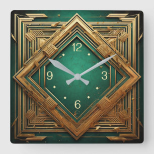 Relógio Quadrado Art Deco