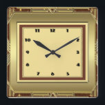 Relógio Quadrado Art Deco<br><div class="desc">design excelente. Você vai adorar como os outros. Esteja livre para usar este design e adicionar seu texto. Siga-me para mais. Obrigado. Tenha um bom dia.</div>