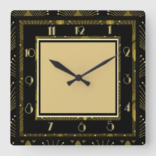 Relógio Quadrado Art Deco
