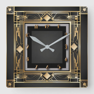 Relógio Quadrado Art Deco