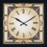 Relógio Quadrado Art Deco<br><div class="desc">design de relógio do excelente. Você vai adorar como os outros. Esteja livre para usar este design para outro produto que você quiser ou para personalizar e adicionar seu texto. Siga-me para mais. Obrigado. Tenha um bom dia.</div>