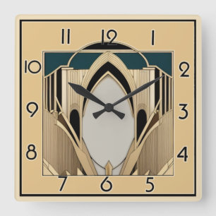 Relógio Quadrado Art Deco