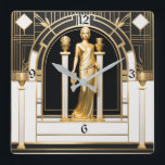 Relógio Quadrado Art Deco<br><div class="desc">design de relógio do excelente. Você vai adorar como os outros. Esteja livre para usar este design para outro produto que você quiser ou para personalizar e adicionar seu texto. Siga-me para mais. Obrigado. Tenha um bom dia.</div>