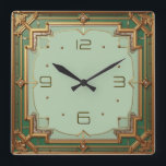 Relógio Quadrado Art Deco<br><div class="desc">design de relógio do excelente. Você vai adorar como os outros. Esteja livre para usar este design para outro produto que você quiser ou para personalizar e adicionar seu texto. Siga-me para mais. Obrigado. Tenha um bom dia.</div>