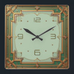 Relógio Quadrado Art Deco<br><div class="desc">design de relógio do excelente. Você vai adorar como os outros. Esteja livre para usar este design para outro produto que você quiser ou para personalizar e adicionar seu texto. Siga-me para mais. Obrigado. Tenha um bom dia.</div>