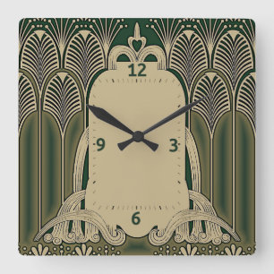 Relógio Quadrado Art Deco