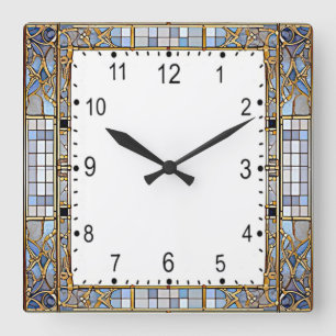 Relógio Quadrado Art Déco
