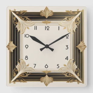 Relógio Quadrado Art Deco