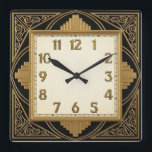 Relógio Quadrado Art Deco<br><div class="desc">Great clock design. You will love it like others. Be free to use this design for other product you like or to customize and add your text. Follow me for more. Thank you. Have a nice day.</div>