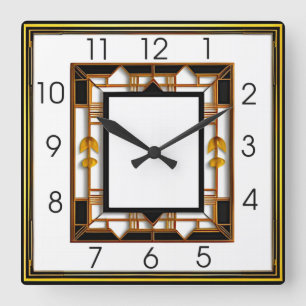 Relógio Quadrado Art Deco