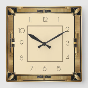 Relógio Quadrado Art Deco
