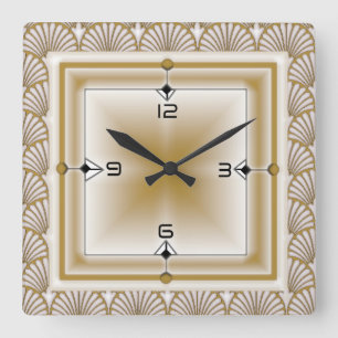 Relógio Quadrado Art Deco