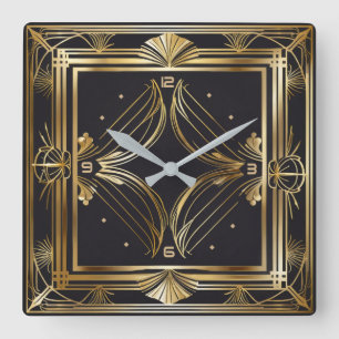 Relógio Quadrado Art Deco