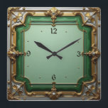 Relógio Quadrado Art Deco<br><div class="desc">design de relógio do excelente. Você vai adorar como os outros. Esteja livre para usar este design para outro produto que você quiser ou para personalizar e adicionar seu texto. Siga-me para mais. Obrigado. Tenha um bom dia.</div>