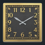 Relógio Quadrado Art Deco<br><div class="desc">Great clock design. You will love it like others. Be free to use this design for other product you like or to customize and add your text. Follow me for more. Thank you. Have a nice day.</div>