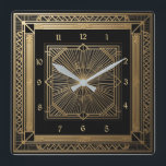 Relógio Quadrado Art Deco<br><div class="desc">design de relógio do excelente. Você vai adorar como os outros. Esteja livre para usar este design para outro produto que você quiser ou para personalizar e adicionar seu texto. Siga-me para mais. Obrigado. Tenha um bom dia.</div>