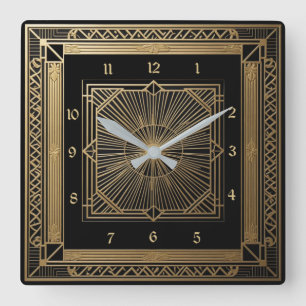 Relógio Quadrado Art Deco