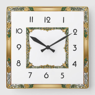 Relógio Quadrado Art Déco