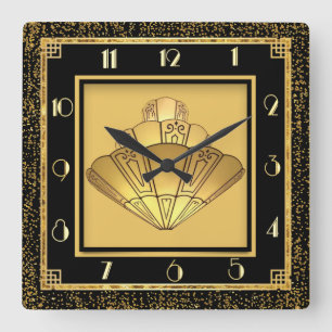 Relógio Quadrado Art Deco
