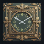 Relógio Quadrado Art Deco<br><div class="desc">design de relógio do excelente. Você vai adorar como os outros. Esteja livre para usar este design para outro produto que você quiser ou para personalizar e adicionar seu texto. Siga-me para mais. Obrigado. Tenha um bom dia.</div>