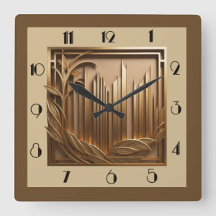 Relógio Quadrado Art Deco