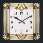 Relógio Quadrado Art Deco<br><div class="desc">design de relógio do excelente. Você vai adorar como os outros. Esteja livre para usar este design para outro produto que você quiser ou para personalizar e adicionar seu texto. Siga-me para mais. Obrigado. Tenha um bom dia.</div>